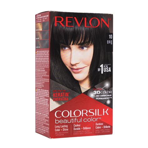 revlon hair color black|revlon colorsilk 10 black.